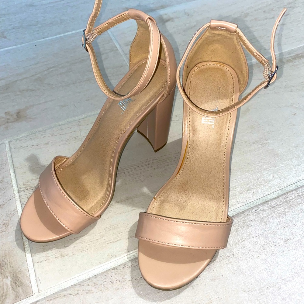 Brash Block Strappy Heels